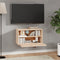 vidaXL - Wandkast - 60x30x35 - cm - massief - grenenhout - zwart
