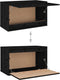 vidaXL - Wandkast - 60x30x35 - cm - massief - grenenhout - zwart