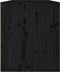 vidaXL - Wandkast - 60x30x35 - cm - massief - grenenhout - zwart