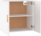 vidaXL - Wandkast - 60x30x60 - cm - bewerkt - hout - wit
