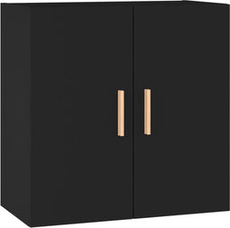 vidaXL - Wandkast - 60x30x60 - cm - bewerkt - hout - zwart