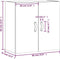 vidaXL - Wandkast - 60x31x60 - cm - bewerkt - hout - betongrijs