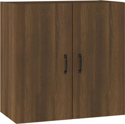 vidaXL - Wandkast - 60x31x60 - cm - bewerkt - hout - bruin - eikenkleur