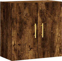 vidaXL - Wandkast - 60x31x60 - cm - bewerkt - hout - gerookt - eikenkleurig
