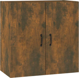 vidaXL - Wandkast - 60x31x60 - cm - bewerkt - hout - gerookt - eikenkleurig