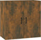 vidaXL - Wandkast - 60x31x60 - cm - bewerkt - hout - gerookt - eikenkleurig