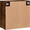 vidaXL - Wandkast - 60x31x60 - cm - bewerkt - hout - gerookt - eikenkleurig
