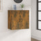 vidaXL - Wandkast - 60x31x60 - cm - bewerkt - hout - gerookt - eikenkleurig