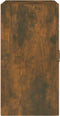 vidaXL - Wandkast - 60x31x60 - cm - bewerkt - hout - gerookt - eikenkleurig