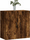 vidaXL - Wandkast - 60x31x60 - cm - bewerkt - hout - gerookt - eikenkleurig