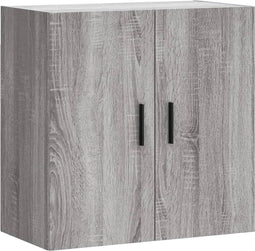 vidaXL - Wandkast - 60x31x60 - cm - bewerkt - hout - grijs - sonoma - eikenkleurig