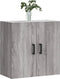 vidaXL - Wandkast - 60x31x60 - cm - bewerkt - hout - grijs - sonoma - eikenkleurig