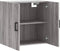 vidaXL - Wandkast - 60x31x60 - cm - bewerkt - hout - grijs - sonoma - eikenkleurig