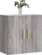 vidaXL - Wandkast - 60x31x60 - cm - bewerkt - hout - grijs - sonoma - eikenkleurig