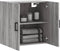 vidaXL - Wandkast - 60x31x60 - cm - bewerkt - hout - grijs - sonoma - eikenkleurig