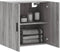 vidaXL - Wandkast - 60x31x60 - cm - bewerkt - hout - grijs - sonoma - eikenkleurig