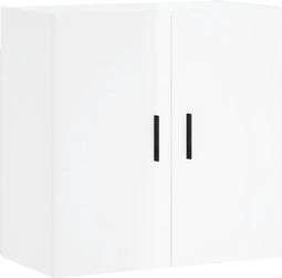 vidaXL - Wandkast - 60x31x60 - cm - bewerkt - hout - hoogglans - wit