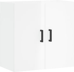 vidaXL - Wandkast - 60x31x60 - cm - bewerkt - hout - hoogglans - wit