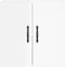 vidaXL - Wandkast - 60x31x60 - cm - bewerkt - hout - hoogglans - wit
