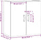 vidaXL - Wandkast - 60x31x60 - cm - bewerkt - hout - hoogglans - wit
