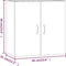 vidaXL - Wandkast - 60x31x60 - cm - bewerkt - hout - hoogglans - wit