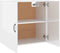 vidaXL - Wandkast - 60x31x60 - cm - bewerkt - hout - hoogglans - wit