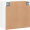 vidaXL - Wandkast - 60x31x60 - cm - bewerkt - hout - hoogglans - wit