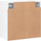 vidaXL - Wandkast - 60x31x60 - cm - bewerkt - hout - hoogglans - wit