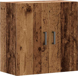 vidaXL - Wandkast - 60x31x60 - cm - bewerkt - hout - oud - houtkleurig