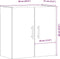vidaXL - Wandkast - 60x31x60 - cm - bewerkt - hout - oud - houtkleurig