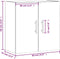 vidaXL - Wandkast - 60x31x60 - cm - bewerkt - hout - wit