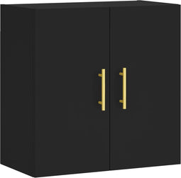 vidaXL - Wandkast - 60x31x60 - cm - bewerkt - hout - zwart