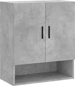 vidaXL - Wandkast - 60x31x70 - cm - bewerkt - hout - betongrijs