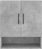 vidaXL - Wandkast - 60x31x70 - cm - bewerkt - hout - betongrijs