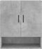vidaXL - Wandkast - 60x31x70 - cm - bewerkt - hout - betongrijs