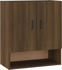 vidaXL - Wandkast - 60x31x70 - cm - bewerkt - hout - bruin - eikenkleur