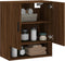 vidaXL - Wandkast - 60x31x70 - cm - bewerkt - hout - bruin - eikenkleur