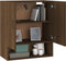 vidaXL - Wandkast - 60x31x70 - cm - bewerkt - hout - bruin - eikenkleur