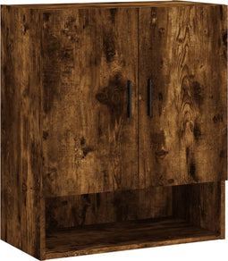 vidaXL - Wandkast - 60x31x70 - cm - bewerkt - hout - gerookt - eikenkleurig