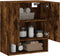 vidaXL - Wandkast - 60x31x70 - cm - bewerkt - hout - gerookt - eikenkleurig
