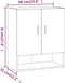 vidaXL - Wandkast - 60x31x70 - cm - bewerkt - hout - gerookt - eikenkleurig