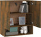 vidaXL - Wandkast - 60x31x70 - cm - bewerkt - hout - gerookt - eikenkleurig