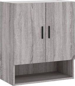 vidaXL - Wandkast - 60x31x70 - cm - bewerkt - hout - grijs - sonoma - eikenkleurig