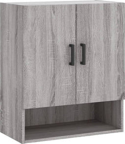 vidaXL - Wandkast - 60x31x70 - cm - bewerkt - hout - grijs - sonoma - eikenkleurig