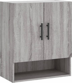 vidaXL - Wandkast - 60x31x70 - cm - bewerkt - hout - grijs - sonoma - eikenkleurig