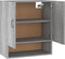 vidaXL - Wandkast - 60x31x70 - cm - bewerkt - hout - grijs - sonoma - eikenkleurig