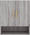 vidaXL - Wandkast - 60x31x70 - cm - bewerkt - hout - grijs - sonoma - eikenkleurig
