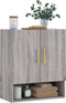 vidaXL - Wandkast - 60x31x70 - cm - bewerkt - hout - grijs - sonoma - eikenkleurig