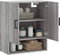 vidaXL - Wandkast - 60x31x70 - cm - bewerkt - hout - grijs - sonoma - eikenkleurig