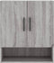 vidaXL - Wandkast - 60x31x70 - cm - bewerkt - hout - grijs - sonoma - eikenkleurig